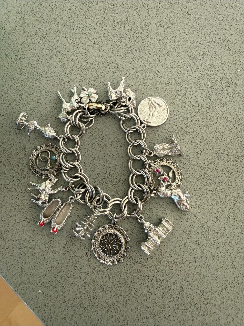 Vintage Sterling Silver Charm Bracelet - Women’s Jewelry